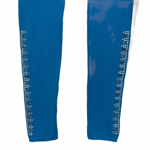 Womens Grip Leggings S/M Blue 9694 Seamless - Picture 4 of 8